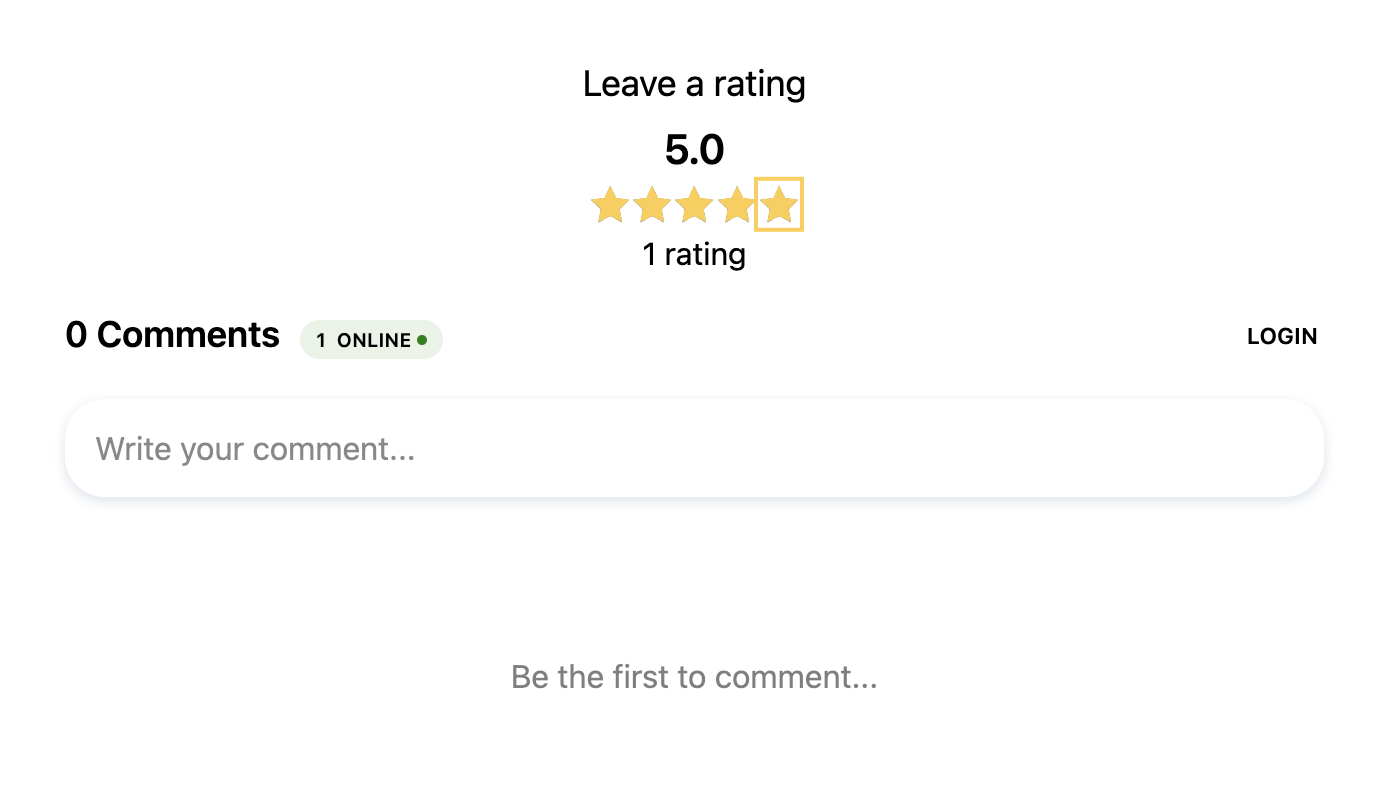 Ratings Widget