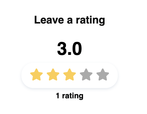 Ratings widget - preview