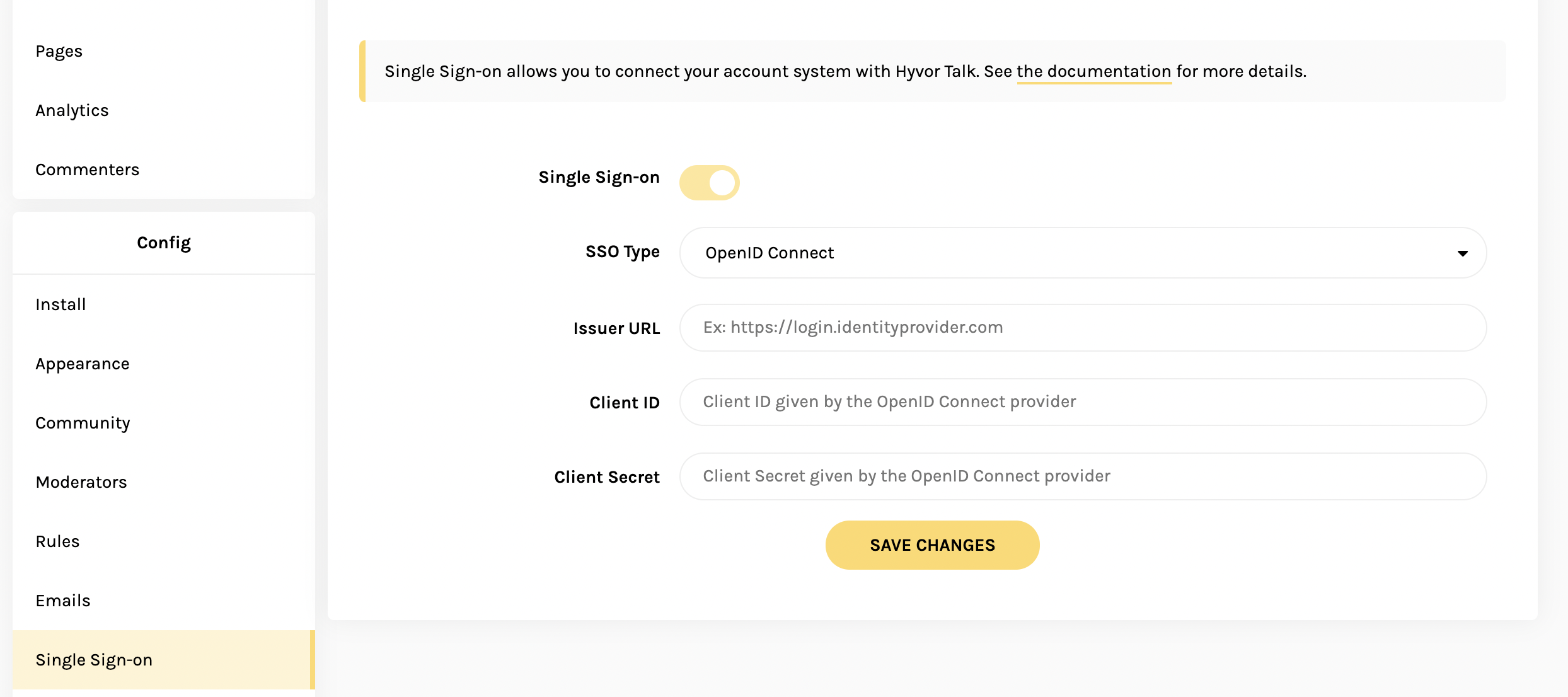 OpenID Connect Single Sign-on
