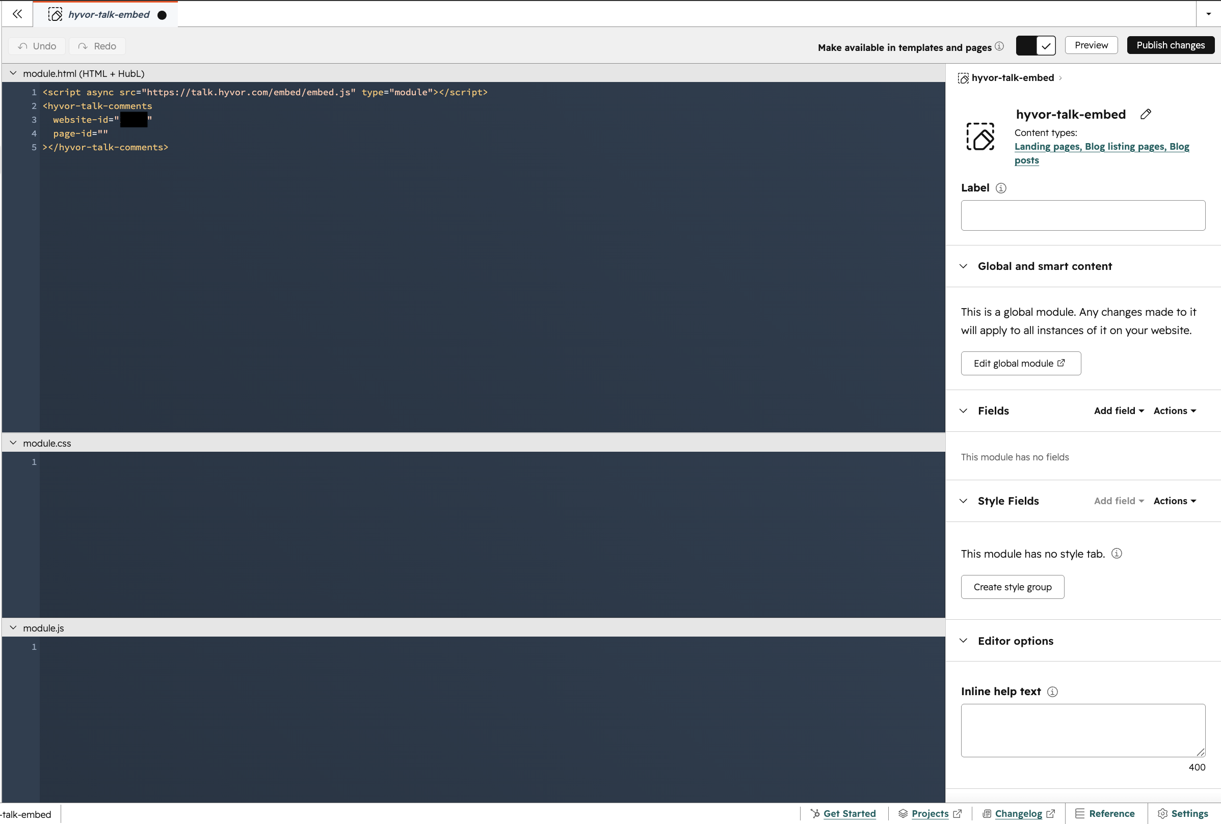 HubSpot dashboard