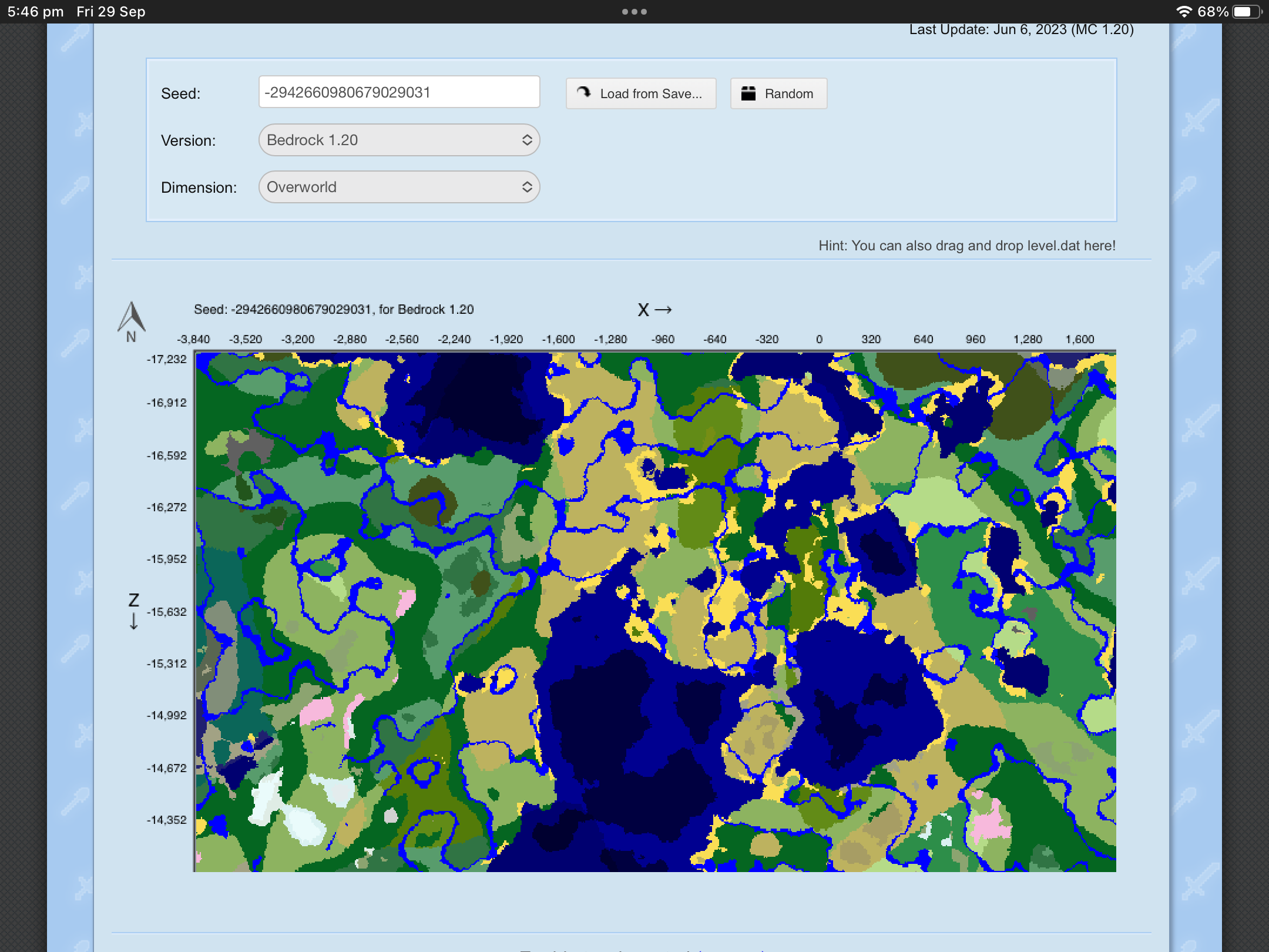 Minecraft Biomes Map